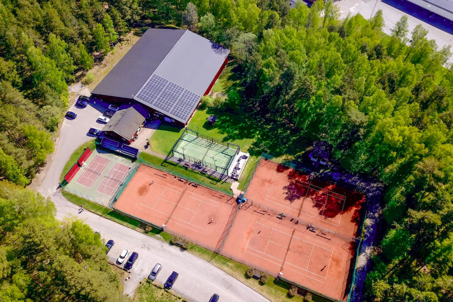Arvika tennisklubb från ovan. Foto: Per Gärdt